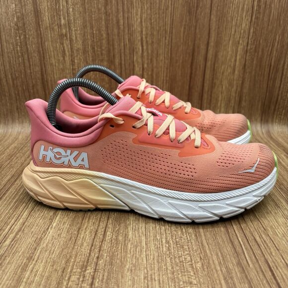 Hoka One One Shoes - Hoka One Running Arahi 7 Papaya Orange Coral Pink Womens Size 9 B 1147851 PPYC